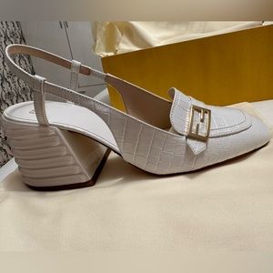 White Fendi sandal